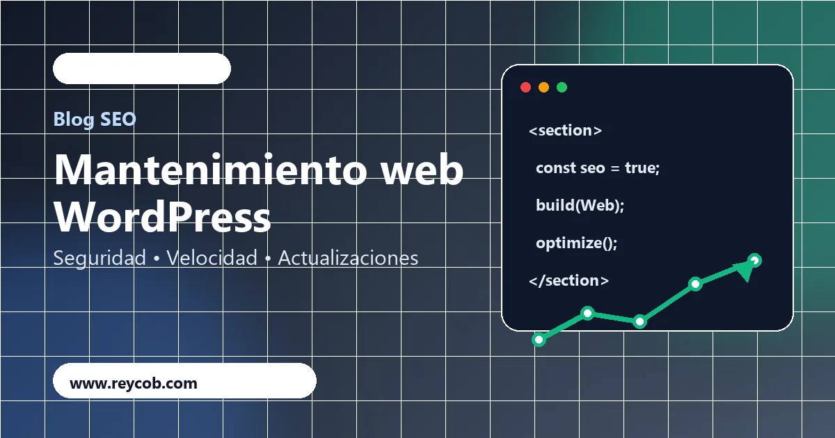Mantenimiento web WordPress con seguridad velocidad y actualizaciones