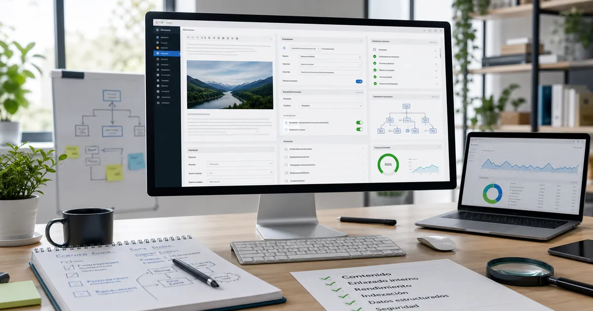Posicionamiento SEO WordPress con contenido, enlaces, rendimiento, indexación y schema